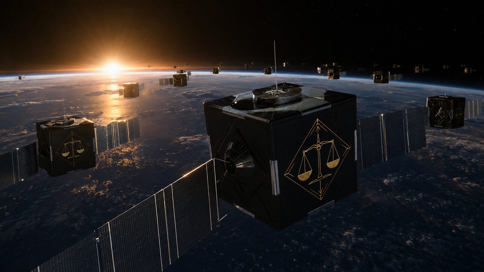 SAT constellation fleet in low Earth orbit